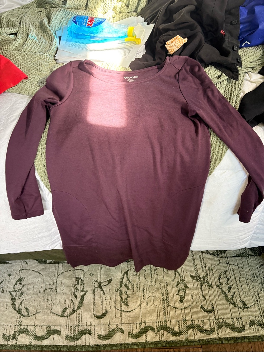Woolrich Women's Long Sleeve Tunic Top — Plum